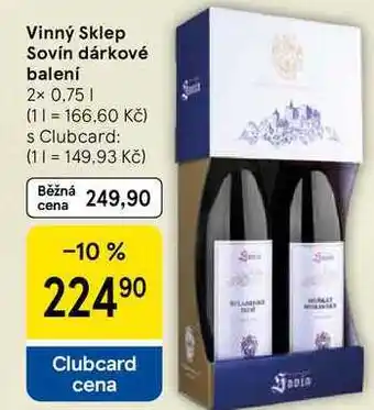 Tesco Vinný Sklep Sovín dárkové balení, 2x 0.75 l nabídka