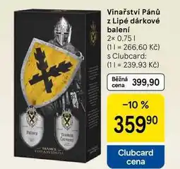 Tesco Palava Vinařství Pánů z Lipé dárkové balení, 2x 0.75 l nabídka