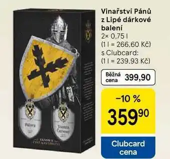 Palava Vinařství Pánů z Lipé dárkové balení, 2x 0.75 l