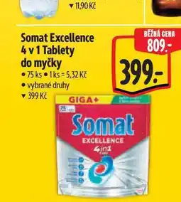 Albert Somat Excellence 4 v 1 Tablety do myčky 75 ks nabídka