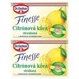 Albert Dr. Oetker Finesse Citrónová kůra strouhaná 2 x 6g nabídka