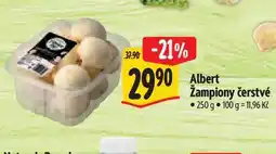 Albert Albert Žampiony čerstvé 250 g nabídka