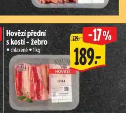 Albert Hovězí přední s kostí - žebro 1 kg nabídka