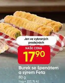 Hruška Burek se špenátem a sýrem Feta 80 g nabídka