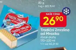 Hruška PRIMA Tradiční Zmrzlina od Mrazíka různé druhy 170-220 ml nabídka