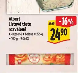 Albert Albert Listové těsto rozválené 275 g nabídka