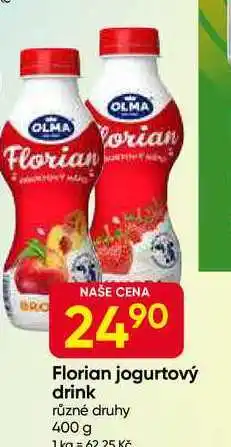 Hruška Florian jogurtový drink různé druhy 400 g nabídka