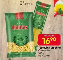 Hruška Malitas Těstoviny vaječné různé druhy 500 g nabídka
