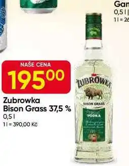 Hruška Zubrowka Bison Grass 37,5% 0,5l nabídka