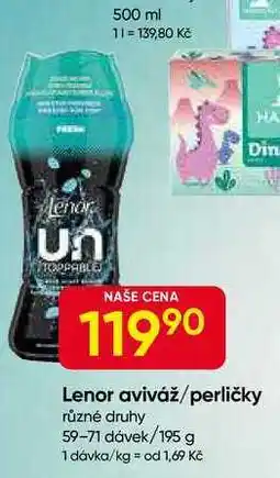 Hruška Lenor Unstoppables Vonné Perličky 195g, vybrané druhy nabídka