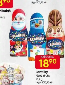 Hruška Lentilky různé druhy 18,7 g nabídka