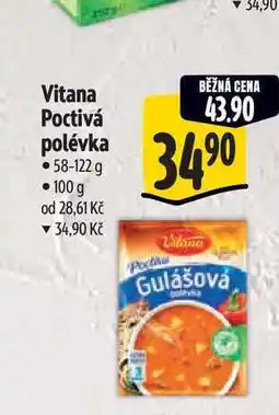 Albert Vitana Poctivá polévka, vybrané druhy 58- 122g nabídka
