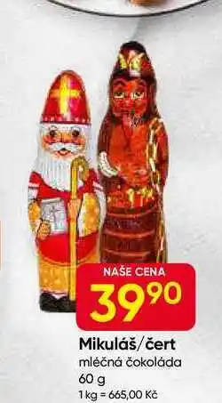 Hruška Mikuláš/čert mléčná čokoláda 60 g nabídka