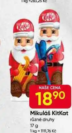 Hruška Mikuláš KitKat různé druhy 17 g nabídka