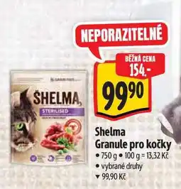 Albert Shelma Granule pro kočky 750 g 100 g 13,32 Kč • vybrané druhy 99,90 Kč nabídka