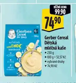 Albert Gerber Cereal Dětská mléčná kaše 230 g nabídka