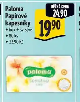 Albert Paloma Papírové kapesníky box 3vrstvé 80 ks nabídka