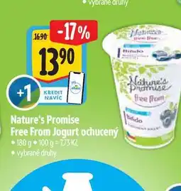 Albert Nature's Promise Free From Jogurt ochucený 180 g nabídka