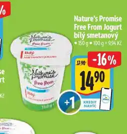 Albert Nature's Promise Free From Jogurt bílý smetanový 150 g nabídka