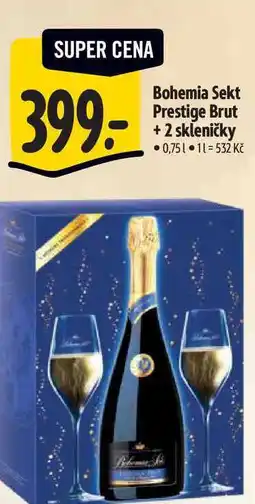 Albert Bohemia Sekt Prestige Brut + 2 skleničky 0,75 l nabídka