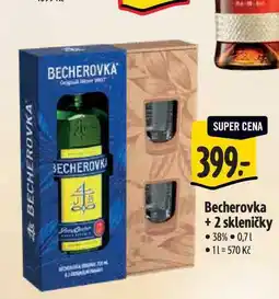 Albert Becherovka + 2 skleničky 0,7 l nabídka