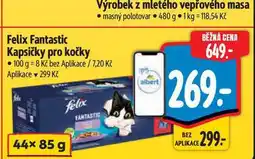 Albert Felix Fantastic Kapsičky pro kočky 44x85g nabídka