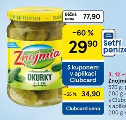 Tesco Znojmia okurky 5-7 cm nabídka
