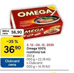 Tesco Omega 100% rostlinný tuk nabídka