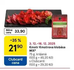 Tesco Kmotr Kmotrova klobása Mix nabídka