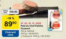 Tesco Paté du Chef Paštika Duopack nabídka