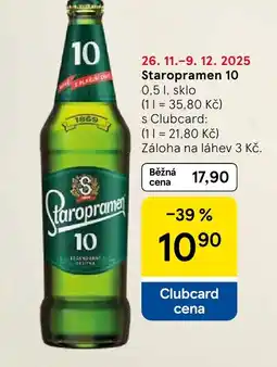 Tesco Staropramen 10 nabídka