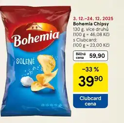 Tesco Bohemia Chipsy nabídka