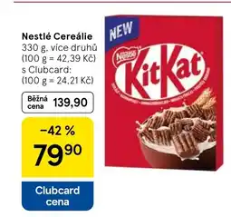 Tesco Nestlé Cereálie nabídka