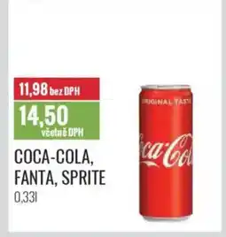Ratio COCA-COLA, FANTA, SPRITE nabídka