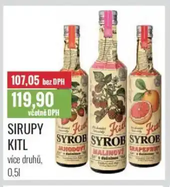 Ratio Sirupy Kitl nabídka