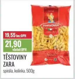 Ratio Těstoviny Zara nabídka