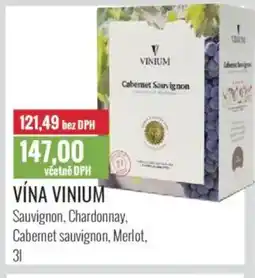 Ratio Vína Vinium nabídka