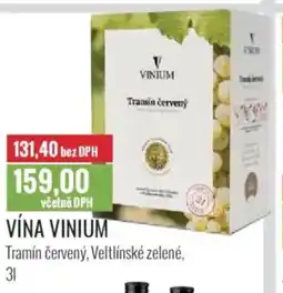 Ratio Vína Vinium nabídka