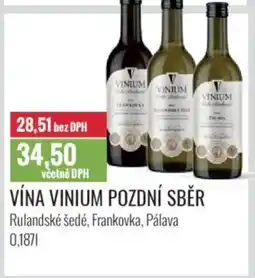 Ratio Vína vinium Pozdní sběr nabídka