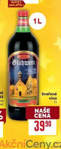 Billa Svařené víno 1l nabídka