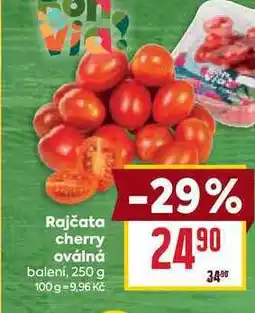 Billa Rajčata cherry oválná balení, 250 g nabídka