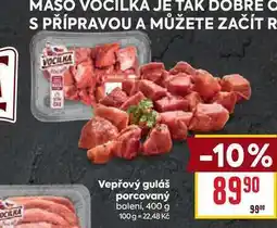 Billa Vepřový guláš porcovaný balení, 400 g nabídka