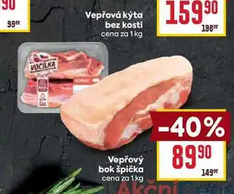Billa Vepřový bok špička cena za 1 kg nabídka