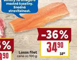 Billa Losos filet cena za 100g nabídka