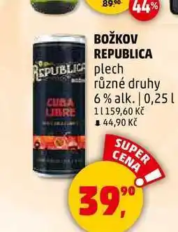Penny Market BOŽKOV REPUBLICA, 0,25 l nabídka