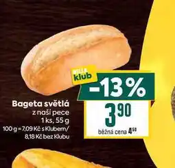Billa Bageta světlá z naší pece 1 ks, 55 g nabídka