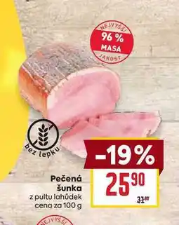 Billa Pečená šunka z pultu lahůdek cena za 100g nabídka