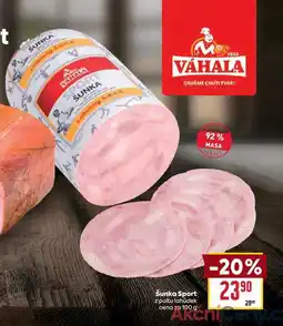 Billa Šunka Sport z pultu lahůdek cena za 100g nabídka