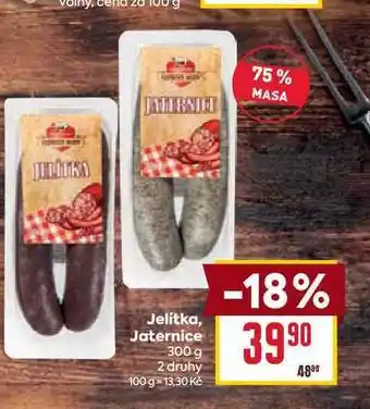 Billa Jelitka, Jaternice 300 g nabídka