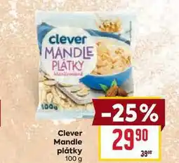 Billa Clever Mandle plátky 100g nabídka